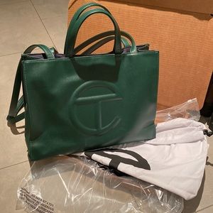 Telfar Medium Dark Olive Shopping Bag (Used)